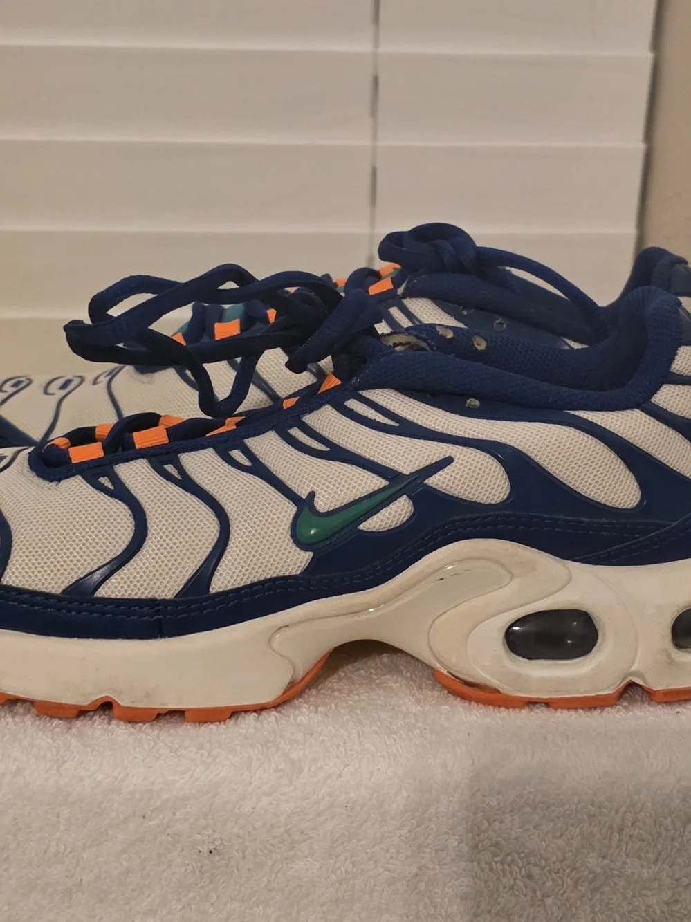 Nike Kids' Air Max Inspired Blue & White Athletic Shoes